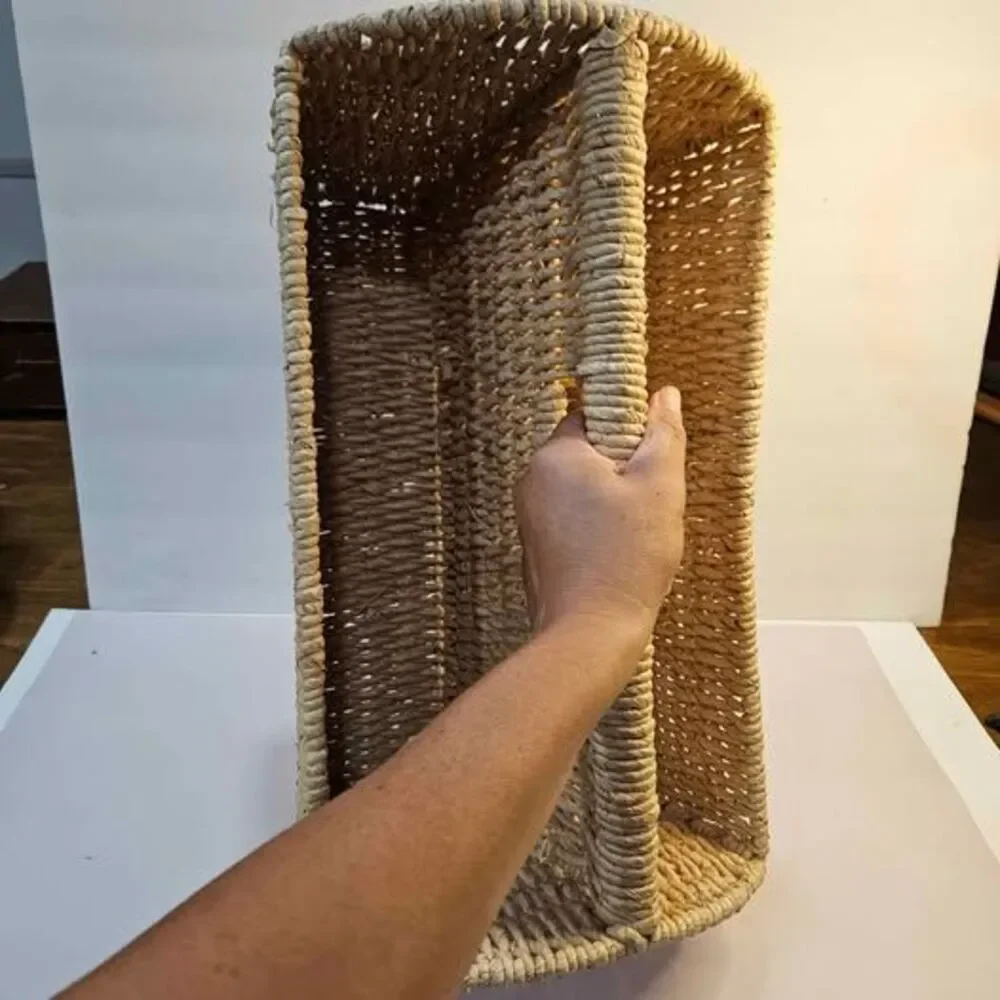 Woven Seagrass Magazine Rack Caddy